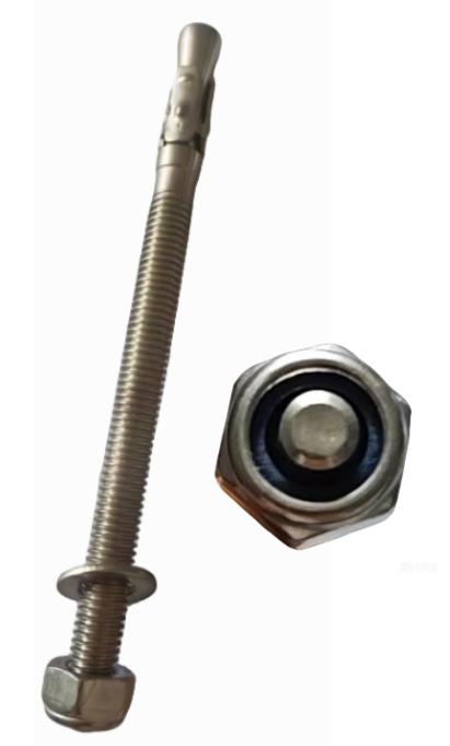 S.S wedge anchor with locking nut/srew